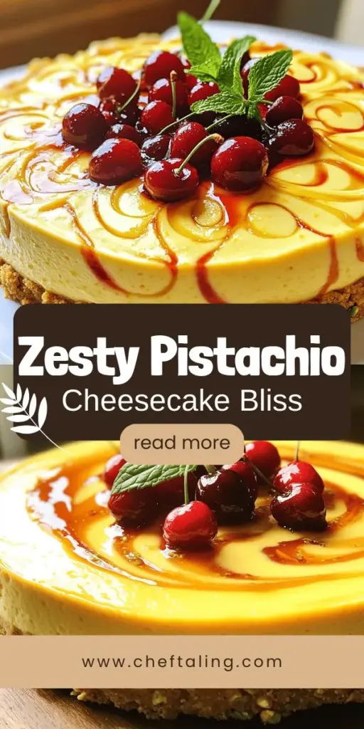 Indulge in the delightful flavors of our Luscious Lemon-Lime Cherry Pistachio Cheesecake! This stunning dessert combines creamy cheesecake richness with zesty citrus, sweet cherry preserves, and crunchy pistachios for a truly unforgettable treat. Perfect for special occasions or just because! Explore our easy-to-follow recipe and elevate your dessert game today—click to discover how to make this luscious cheesecake that’s sure to impress everyone at your table!