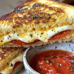 Discover the delightful fusion of two beloved comfort foods with our Pizza Grilled Cheese recipe. This mouth-watering dish combines the cheesy goodness of a classic grilled cheese sandwich with the savory flavors of pizza, making it an irresistible treat for all ages. Perfect for a quick weeknight dinner or a fun weekend snack, this recipe is simple to prepare and packed with flavors that will leave you craving more.