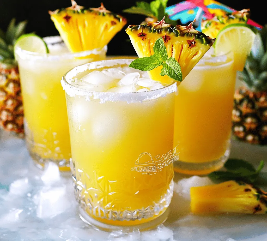 The success of any cocktail lies in its ingredients, and the Tropical Pineapple Bliss Cocktail is no exception. Let's dive deeper into each component and discover how they contribute to the drink's refreshing character.