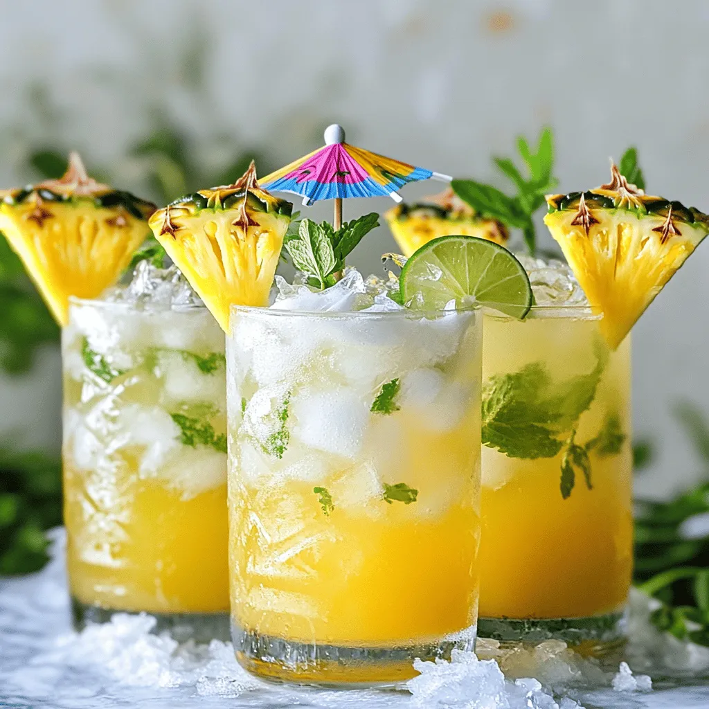 The success of any cocktail lies in its ingredients, and the Tropical Pineapple Bliss Cocktail is no exception. Let's dive deeper into each component and discover how they contribute to the drink's refreshing character.