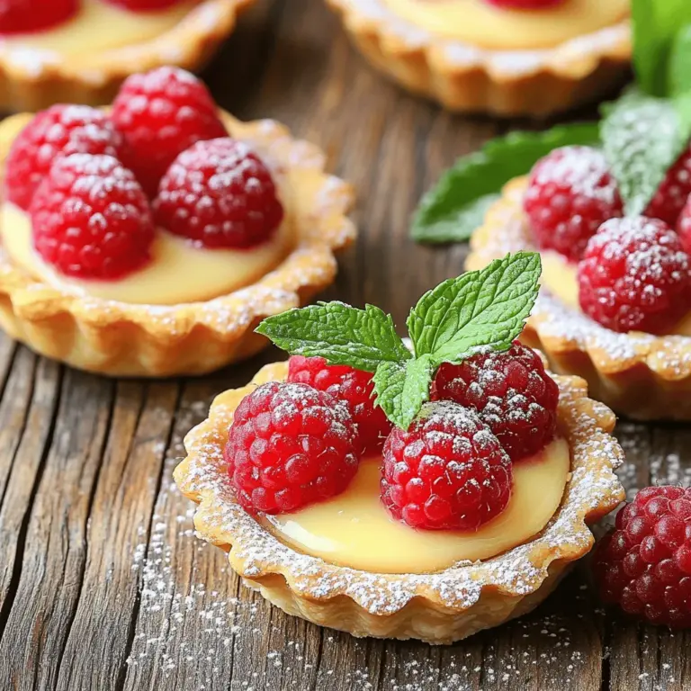 Mini tarts are an exquisite treat that perfectly blend elegance with indulgence. Their bite-sized nature makes them an appealing dessert choice for any occasion, whether you're hosting an intimate dinner party, celebrating a special event, or merely looking to satisfy a sweet tooth. The beauty of mini tarts lies not only in their delightful presentation but also in the endless possibilities for flavor combinations. Among the myriad of options, the delightful pairing of raspberries and almonds stands out, offering a harmonious balance of tartness and nuttiness that is sure to please anyone's palate.