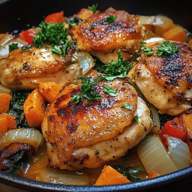 In the fast-paced world of modern cooking, one-pan meals have surged in popularity, becoming a staple for home cooks seeking both convenience and flavor. The One-Pan Chicken and Sweet Potato Skillet is a prime example of this trend, combining hearty ingredients and robust flavors into a single dish that is as nutritious as it is delicious. This recipe stands out not only for its tasty profile but also for its ease of preparation, making it an ideal choice for busy weeknights when time is of the essence.