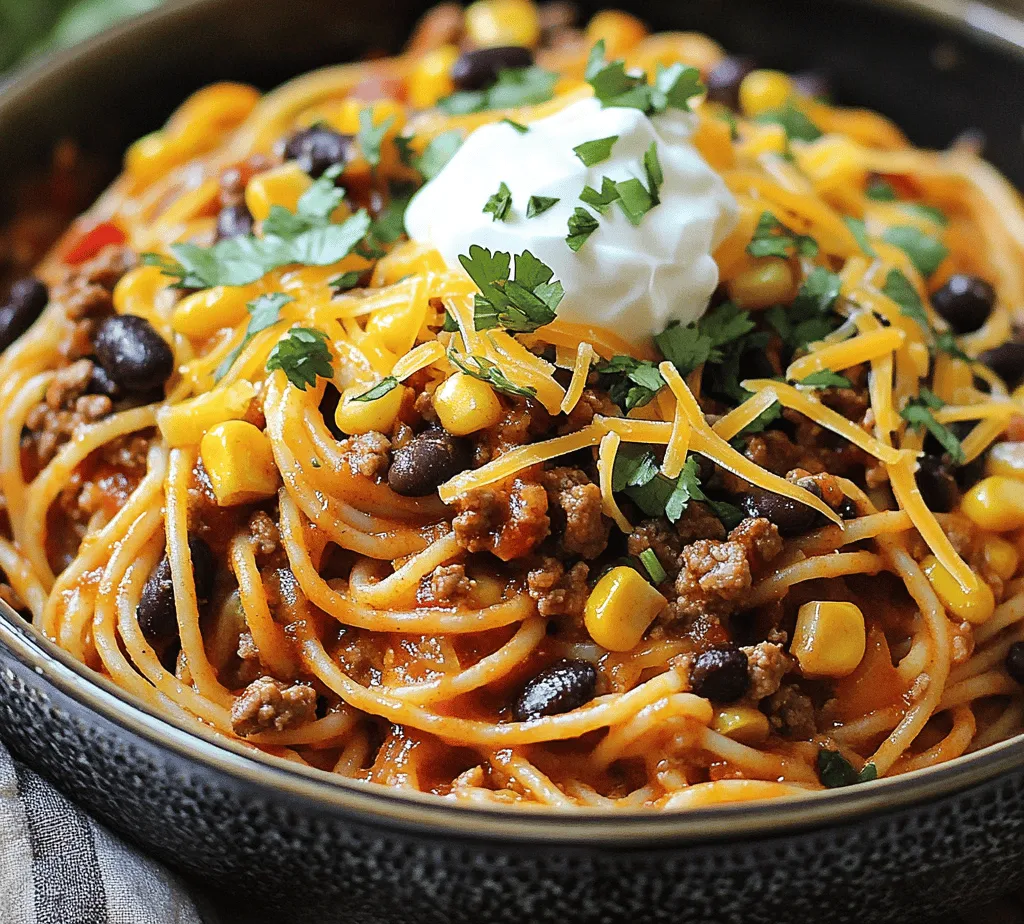 To create the perfect One Pot Taco Spaghetti, it's essential to understand the ingredients that come together to form this mouthwatering dish. Each component plays a vital role in delivering flavor, texture, and nutritional value.