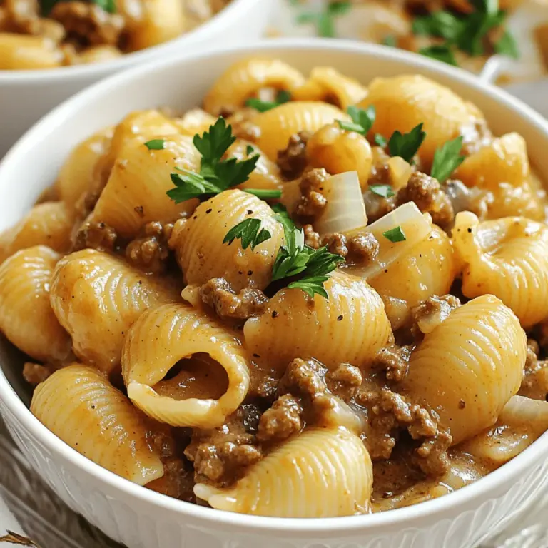 Creamy Beef and Shells is a delightful dish that brings together the comforting essence of creamy pasta with the hearty richness of beef, making it a favorite among families. This indulgent meal is not just a feast for the taste buds; it is also a quick and easy option for busy weeknights. In a world where time is often of the essence, recipes like this one become invaluable as they provide both nourishment and satisfaction without requiring hours of preparation.