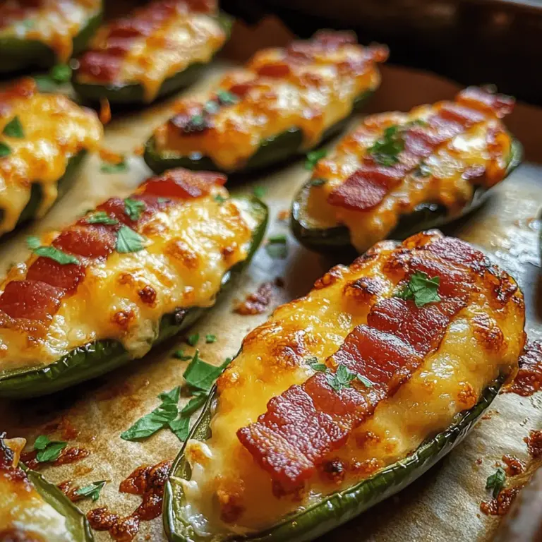 Jalapeño poppers have earned their place as a beloved appetizer at parties, tailgates, and family gatherings. These spicy bites are not only a crowd-pleaser but also a fantastic way to introduce flavor and excitement to any menu. Traditionally, they consist of jalapeño peppers stuffed with a creamy filling, often deep-fried or baked, delivering a delightful combination of heat and richness. However, we're here to elevate this classic dish with a mouth-watering twist: bacon.