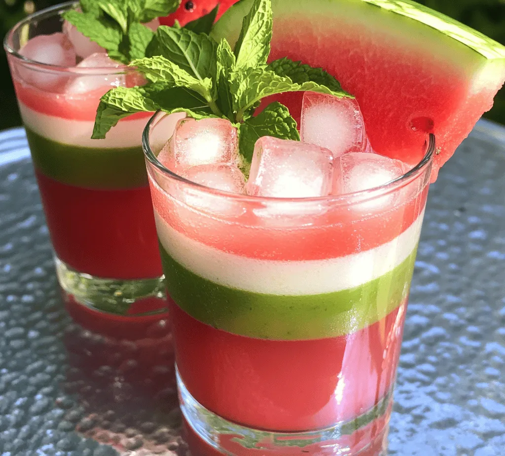 Watermelon is the star ingredient in this refreshing concoction, and for good reason. This juicy fruit is composed of about 92% water, making it one of the most hydrating foods you can consume. Rich in vitamins A and C, watermelon not only helps to keep you hydrated but also supports skin health and boosts your immune system. Additionally, it contains antioxidants such as lycopene, which have been linked to various health benefits, including a reduced risk of chronic diseases. The natural sweetness of watermelon adds a delicious flavor that balances beautifully with the earthy notes of matcha.