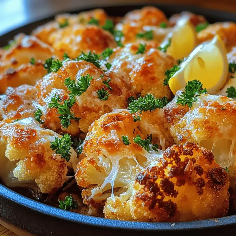 Creating the perfect Crispy Parmesan Roasted Cauliflower begins with selecting fresh and high-quality ingredients. Each component contributes to the overall flavor and texture of the dish, making it essential to understand their roles.