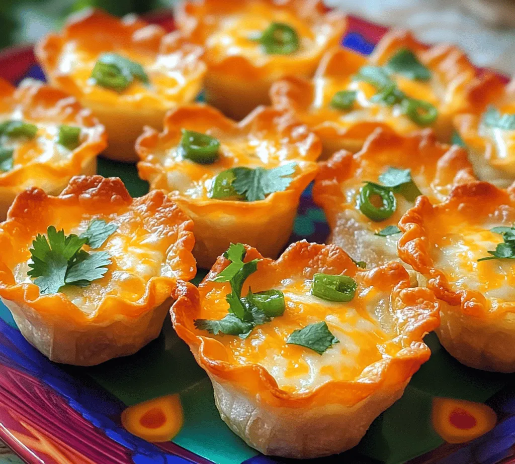 Jalapeño Popper Wonton Cups are a delightful innovation on a classic American appetizer that has captured the hearts—and taste buds—of snack lovers everywhere. Combining the rich, creamy, and spicy essence of traditional jalapeño poppers with the unique texture and presentation offered by wonton wrappers, this dish is a versatile favorite for parties, casual gatherings, or even a cozy night at home. The appealing crunch of the wonton cups serves as the perfect vessel for the luscious filling, making each bite an explosion of flavor that's sure to please both casual snackers and gourmet food enthusiasts alike.