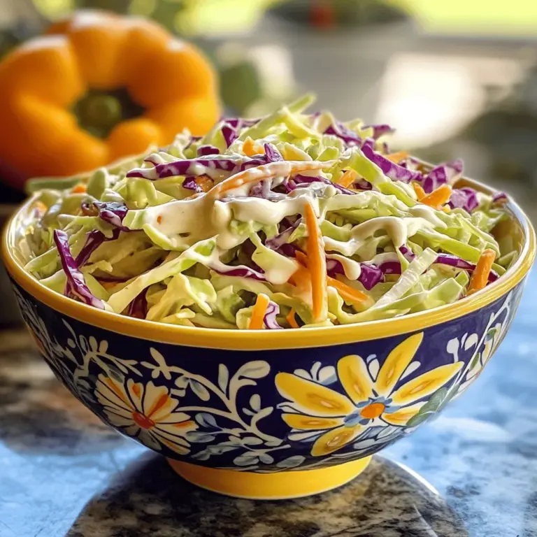 The origins of coleslaw can be traced back to ancient Rome, where a similar dish was made with cabbage, eggs, and vinegar. The term "coleslaw" itself is derived from the Dutch word "koolsla," which means "cabbage salad." As it made its way through various cultures and culinary practices, coleslaw evolved into the creamy, tangy salad that we know today, particularly gaining popularity in American cuisine.