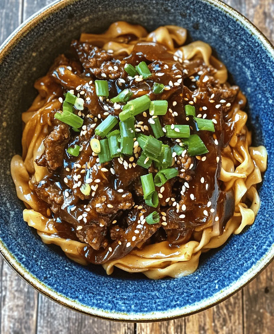 Mongolian Ground Beef Noodles, a dish that beautifully blends the savory flavors of Mongolian cuisine with the convenience of quick weeknight meals, has become a favorite among food enthusiasts. This dish not only celebrates the rich culinary heritage of Mongolia but also caters to the modern palate, making it an ideal option for those who seek both taste and efficiency in their cooking. The robust flavors of ground beef, combined with tender noodles and aromatic ingredients, create a satisfying dish that is equally at home on a dinner table or as a hearty lunch.