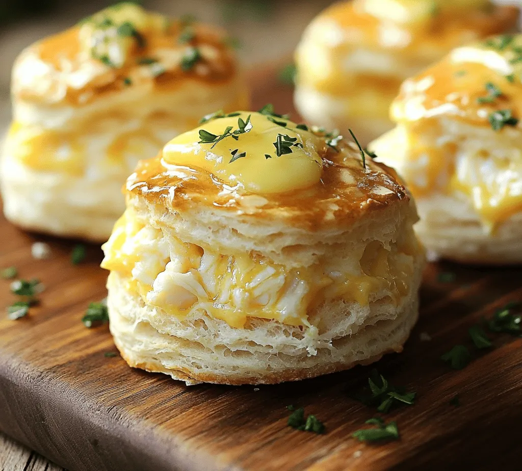 If you're in search of a dish that seamlessly blends comfort and sophistication, look no further than Crab Stuffed Cheddar Bay Biscuits with Lemon Butter. This unique culinary creation presents a delightful flavor combination of tender crab and sharp cheddar, encased in a flaky, buttery biscuit. The allure of this recipe lies not only in its exquisite taste but also in its versatility, making it a perfect fit for various occasions — from casual family dinners to more formal gatherings and celebratory events.