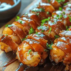 BBQ Bacon Wrapped Shrimp is not just a dish; it's a culinary experience that brings together the delectable flavors of succulent shrimp, crispy bacon, and a rich BBQ sauce. This mouthwatering combination has gained popularity as a crowd-pleasing appetizer and a satisfying main dish, making it a staple at summer cookouts, parties, and family gatherings. The appeal lies not only in its irresistible taste but also in its simplicity, allowing home cooks to recreate the joy of grilling right in their own backyards.