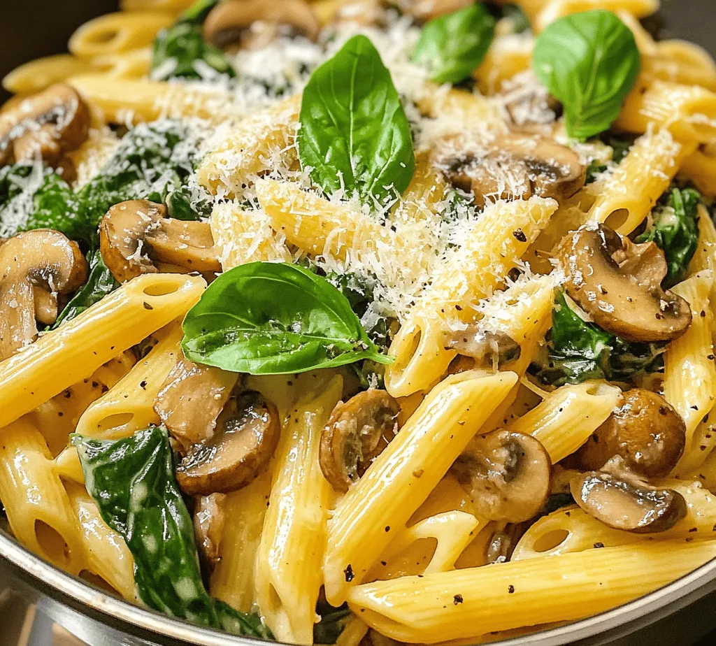 Every great dish begins with high-quality ingredients, and the Parmesan Spinach Mushroom Pasta Skillet is no exception. Let's take a closer look at each component that contributes to the dish's unique flavor profile and nutritional benefits.