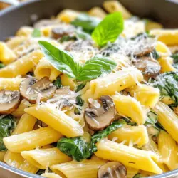 Every great dish begins with high-quality ingredients, and the Parmesan Spinach Mushroom Pasta Skillet is no exception. Let's take a closer look at each component that contributes to the dish's unique flavor profile and nutritional benefits.