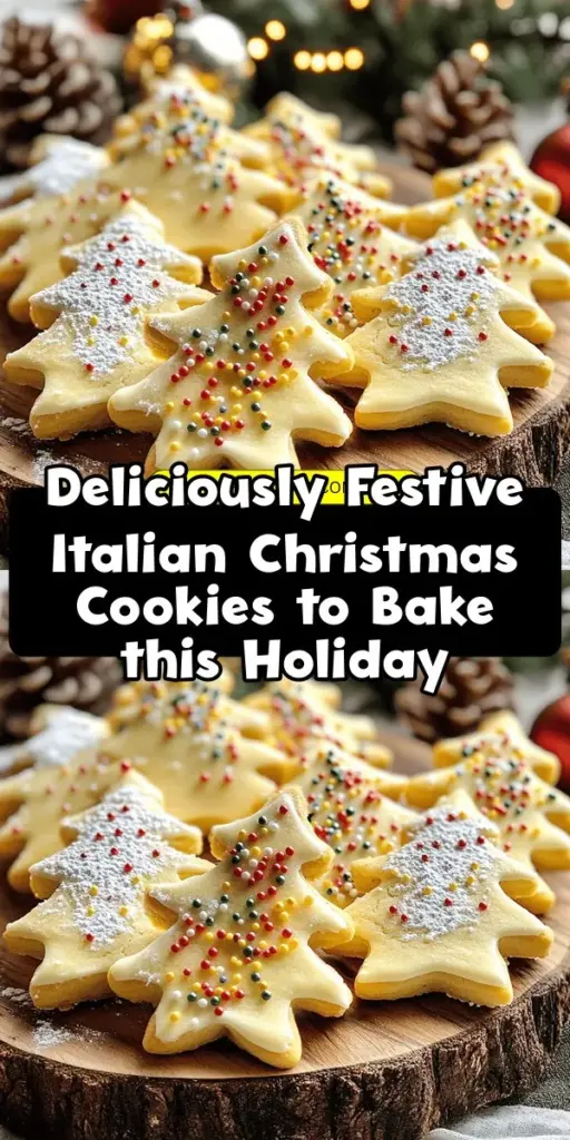 Celebrate the magic of the holiday season with Crisp & Festive Italian Christmas Cookies! These vibrant, buttery treats not only delight the taste buds but also carry rich traditions from Italy's diverse regions. Perfect for sharing at gatherings or gifting to loved ones, they embody warmth and joy. Follow our step-by-step guide to create your own delicious batch! #ItalianCookies #HolidayBaking #ChristmasTreats #BakingTraditions #FestiveBaking #CookieRecipes #HomemadeGoodness