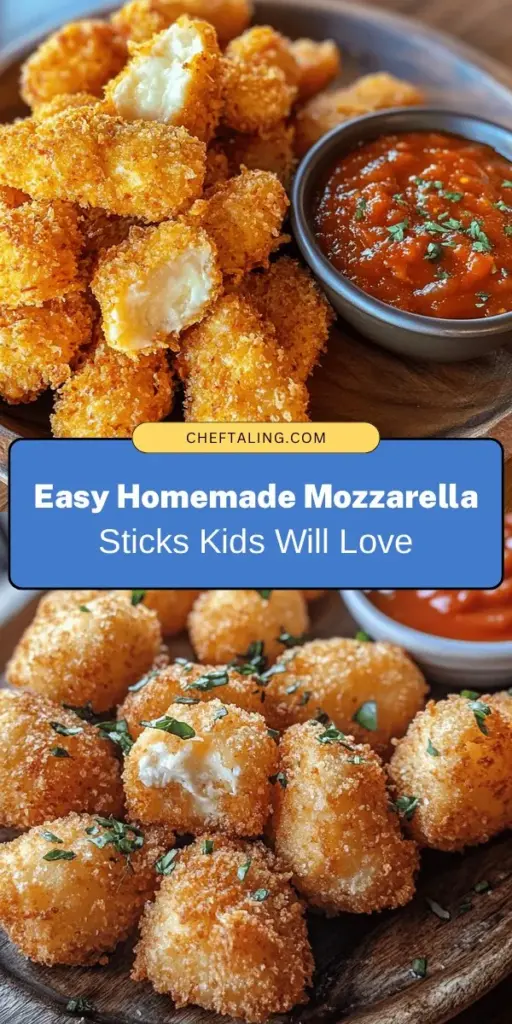 Looking for a fun snack that kids will love? Try this easy mozzarella sticks recipe! With a crispy outside and gooey cheese inside, these homemade treats are perfect for parties, movie nights, or family dinners. Dip them in marinara sauce for the ultimate flavor combo. Simple ingredients and straightforward steps make this recipe a hit for all ages. Get ready to impress with deliciousness! #MozzarellaSticks #EasyRecipe #SnackTime #KidsWillLoveIt #HomemadeTreats #FamilyFun #PartyFood