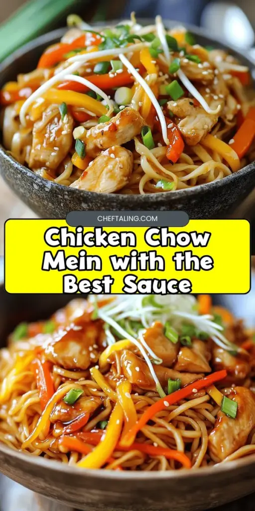 Discover the ultimate comfort food with our Chicken Chow Mein with The Best Chow Mein Sauce! This easy recipe brings the flavors of your favorite Chinese takeout right into your kitchen. Loaded with tender chicken and crispy veggies, each bite is a delicious fusion of taste and texture. Perfect for a weeknight dinner or meal prep, this dish is also gluten free! Don't miss out on this homemade delight that beats any restaurant version. Click through to explore the full recipe and make it your new favorite! #ChickenChowMein #ChowMeinAndOrangeChicken #GlutenFreeChickenChowMein #AuthenticChickenChowMein #HowToMakeChowMeinNoodles #HomemadeChickenChowMein #ChineseChickenAndNoodlesRecipe