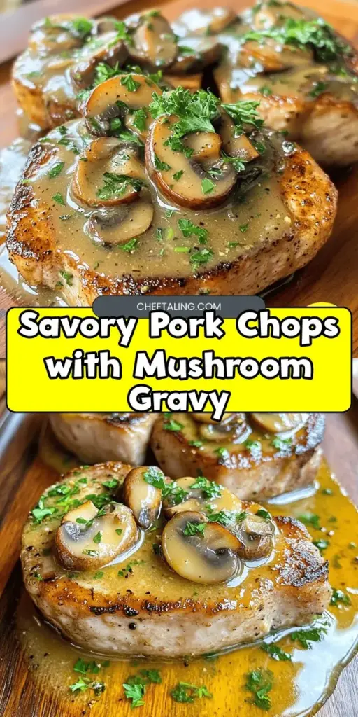 Discover the ultimate comfort food with this delicious recipe for Pork Chops with Mushroom Gravy! Juicy pork chops are perfectly seared and smothered in a rich, creamy mushroom gravy that’s sure to impress your family and friends. This easy-to-follow recipe makes for a hearty dinner that's ready in no time. Perfect for any night of the week, your taste buds will thank you! Click to explore the full recipe and bring this savory dish to your table tonight! #PorkChopsWithMushroomGravy #MushroomGravyPorkChops #CreamOfMushroomSauce #CreamyPorkChops #PorkChopsSmothered #HomemadeCreamOfMushroom #BonelessPorkLoinChops #BonelessPorkChopRecipes #MushroomPorkChops