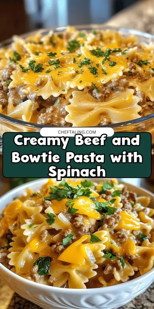 Dive into the delicious world of Creamy Beef and Bowtie Pasta! This comforting dish combines tender bowtie pasta with savory ground beef in a rich, creamy sauce that's sure to please the whole family. Perfect for a quick weeknight dinner, this easy recipe packs flavor and satisfaction in every bite. Don’t miss out—click through to discover the full recipe and make your next meal a hit! #EasyRecipesDinner #BeefyShellsPasta #BowtiePastaCreamSauce #WhatToMakeWithBowTiePasta #OnePotGroundBeefPastaRecipes #HealthyBeefDishesForDinner #BowTieDinnerRecipes #HomemadePastaDishes #PotatoeAndBeefRecipe