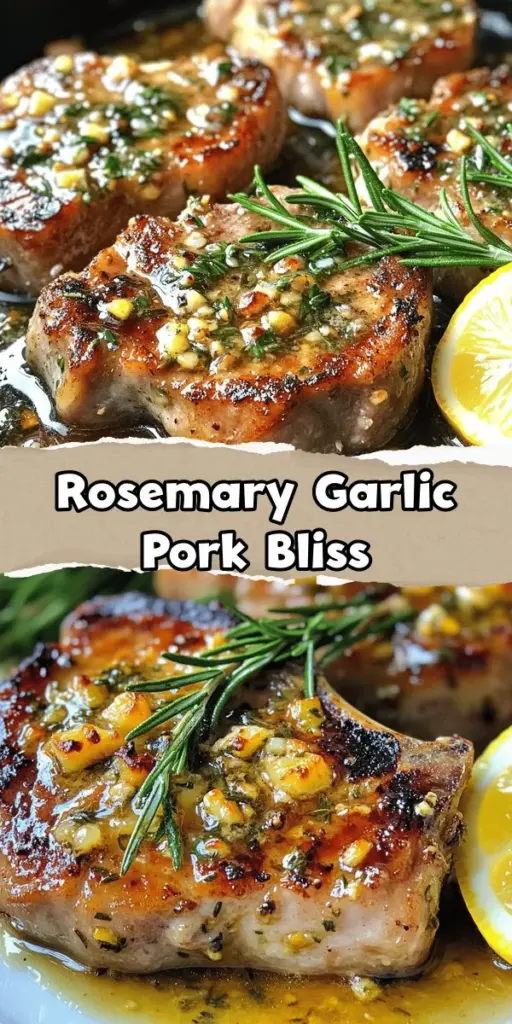 Discover the mouthwatering goodness of Rosemary Garlic Butter Pork Chops! This easy yet gourmet recipe combines tender pork with aromatic garlic and fresh rosemary for an unforgettable flavor experience. Perfect for any occasion, these chops are seared to perfection and finished with a rich garlic-herb butter that elevates your meal. Impress your guests and savor every bite! #PorkChops #CookingAtHome #GourmetCooking #ComfortFood #Foodie #YummyMeals