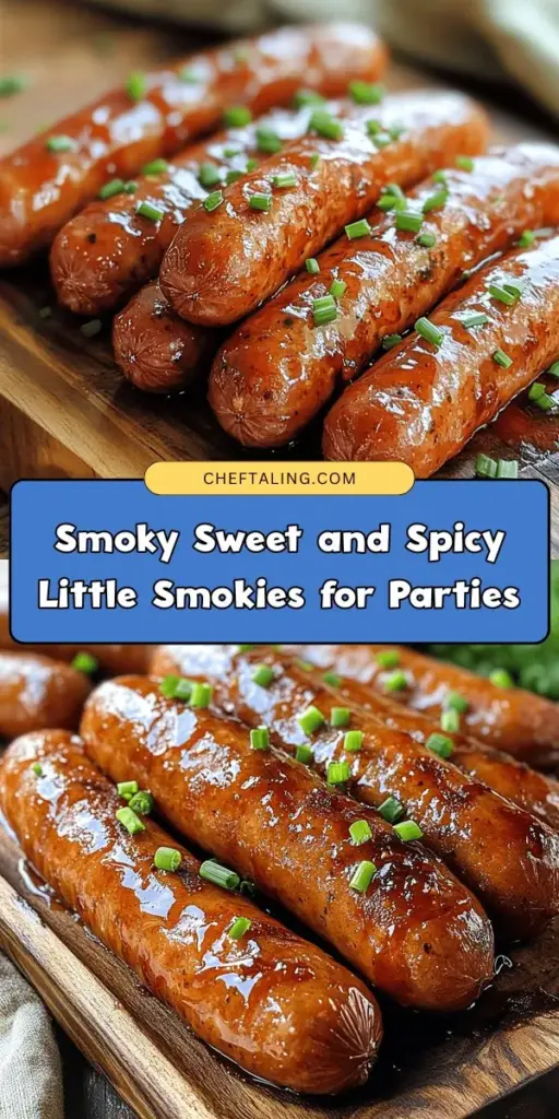 Elevate your next gathering with Smoky Sweet & Spicy Little Smokies! Easy to prepare in an Instant Pot, these mini sausages blend sweet, spicy, and smoky flavors for a delightful bite-sized treat. Perfect for game days, holiday parties, or casual get-togethers, they're sure to be a crowd favorite. Serve with toothpicks and a side of extra sauce for dipping to impress your guests. Enjoy the flavorful fun! #LittleSmokies #PartyAppetizers #InstantPotRecipes #GameDaySnacks #ComfortFood #DeliciousBites