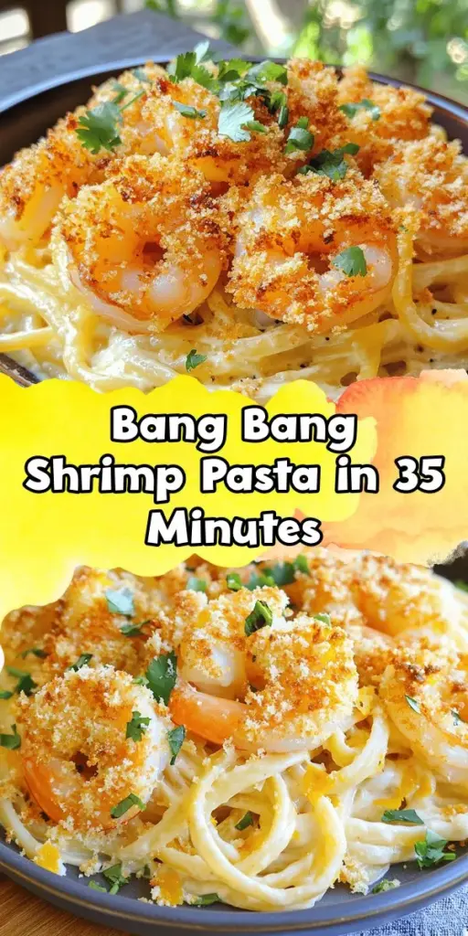 Looking for a delicious twist on your dinner routine? Try this Easy Bang Bang Shrimp Pasta! This quick and flavorful recipe combines succulent shrimp with creamy, spicy bang bang sauce, making it a perfect meal for two. Whether you're cooking for a cozy date night or just want to treat yourself, this dish delivers on taste without the hassle. Ready in just 30 minutes, it's one of those easy dinner recipes that everyone will love! Click through to discover the full recipe and elevate your weeknight dinners. #ShrimpBoilPasta #BamBamShrimpPasta #DinnersForTwoPasta #ShrimpEasyDinner #DinnerRecipesWithShrimpEasy #SimpleRecipesWithShrimp #EasyRecipesForDinnerForTwo #PopcornShrimpPasta #BangBangSauceForShrimp