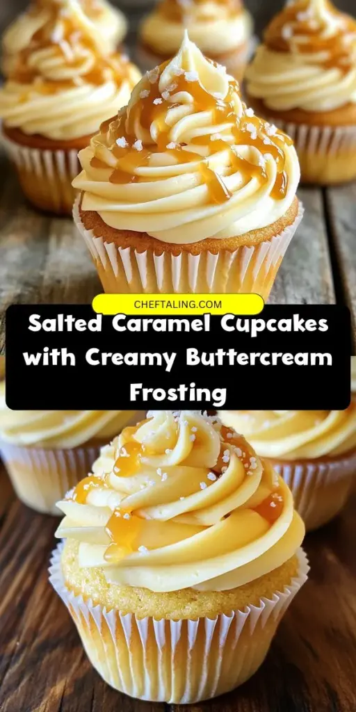 Indulge in the perfect balance of sweet and salty with these delicious Salted Caramel Cupcakes! Featuring a fluffy vanilla base, rich salted caramel filling, and creamy buttercream frosting, this recipe elevates your baking game and pleases your taste buds. Perfect for celebrations or a delightful treat, these cupcakes are sure to impress. Dive into the rich world of flavors and create your own batch today! #SaltedCaramel #CupcakeRecipe #BakingDelights #DessertLovers #SweetAndSalty