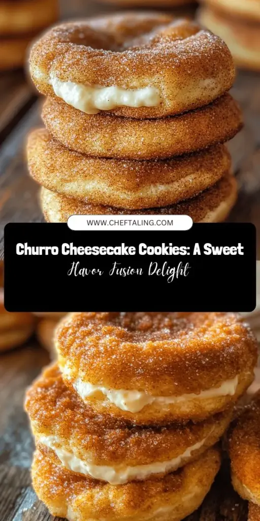 Indulge in the heavenly blend of flavors with Churro Cheesecake Cookies! These delightful treats combine the warm, cinnamon-sugar crunch of churros with the creamy richness of cheesecake, creating a cookie experience like no other. Perfect for any occasion, this recipe includes easy-to-follow steps and essential ingredients to make baking a breeze. Treat yourself and your loved ones to these irresistible cookies! #ChurroCheesecakeCookies #Baking #Desserts #CookieRecipes #YummyTreats #SweetTooth