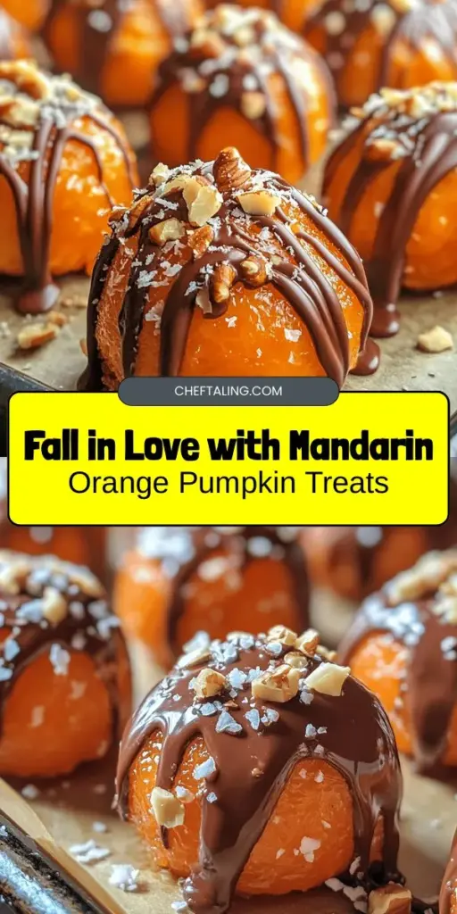 Savor the flavors of fall with these delicious Mandarin Orange Pumpkin Treats! Made with nutrient-rich pumpkin and zesty mandarin oranges, these guilt-free snacks are perfect for kids and adults alike. They're easy to prepare and can be customized with sweeteners, nuts, or coconut for extra crunch. Enjoy them chilled or drizzled with chocolate for a festive touch. Try this wholesome recipe that captures the essence of autumn! #PumpkinTreats #HealthySnacks #FallRecipes #Baking #CitrusLovers