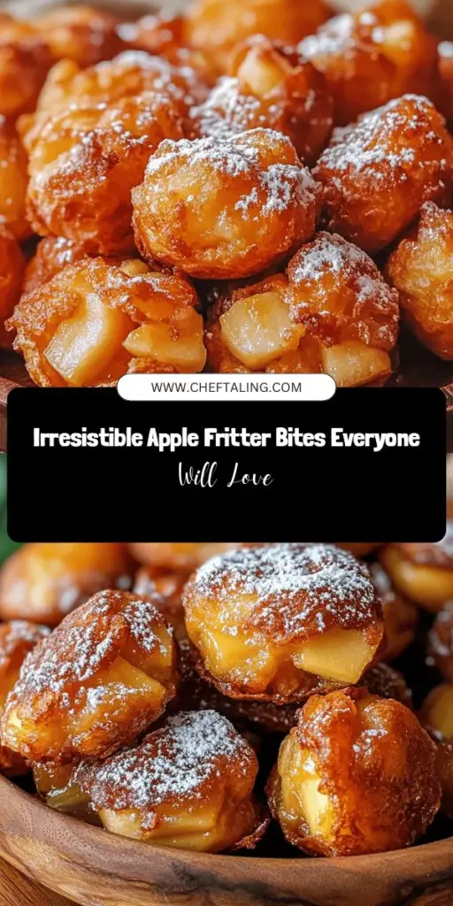 Indulge in the delightful charm of Apple Fritter Bites with this easy recipe that brings the warmth of baked apples and crunchy batter together in a bite-sized treat. Perfect for snacking, breakfast, or dessert, these mini fritters are bursting with flavor, thanks to cinnamon and nutmeg. Customize them with different apple varieties for a unique twist. Share them at gatherings or enjoy them warm drizzled with glaze or dusted with sugar. #AppleFritters #BakingJoy #FallFlavors #SnackTime #DessertDelight #HomemadeTreats