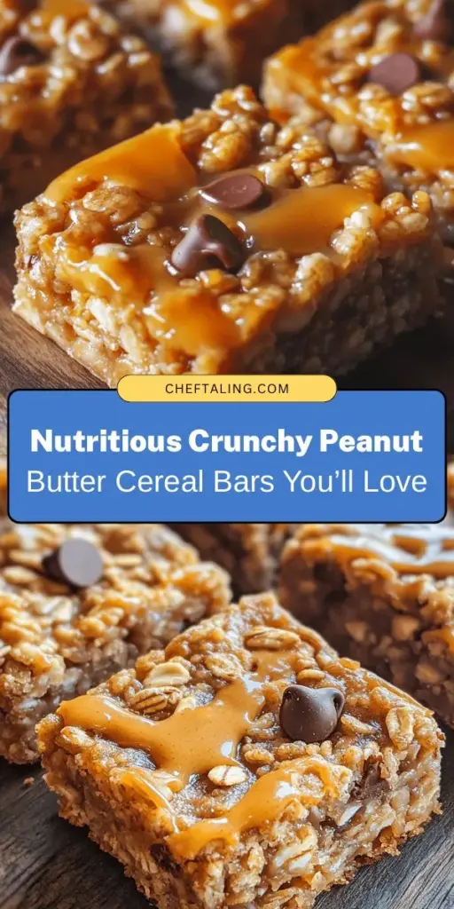 Discover the joy of making Crunchy Peanut Butter Cereal Bar Treats, the perfect balance of taste and nutrition! Whip up these easy, customizable bars using crispy rice cereal, rolled oats, and creamy peanut butter for a delightful snack. Ideal for busy lifestyles, they serve as a post-workout boost, lunchbox snack, or late-night treat. Enjoy the healthy benefits and delicious flavor of your homemade creation! #PeanutButter #HealthySnacks #HomemadeTreats #CerealBars #NutritiousSnacks #EasyRecipes