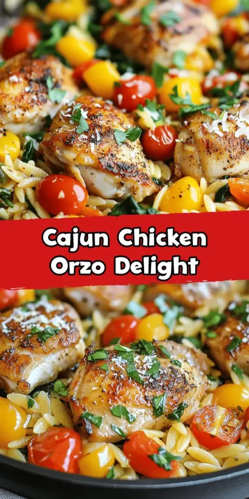 Discover the bold and vibrant flavors of Cajun cuisine with this delicious Cajun Chicken Orzo recipe! Combining tender chicken thighs, creamy orzo pasta, and a colorful array of vegetables, this dish is perfect for any meal. Dive into the origins of Cajun cooking, explore the health benefits of each ingredient, and follow our step-by-step guide to create a heartwarming meal that’s sure to impress. #CajunCuisine #ChickenOrzo #HealthyRecipes #CookingAtHome #Foodie #ComfortFood #FlavorfulMeals