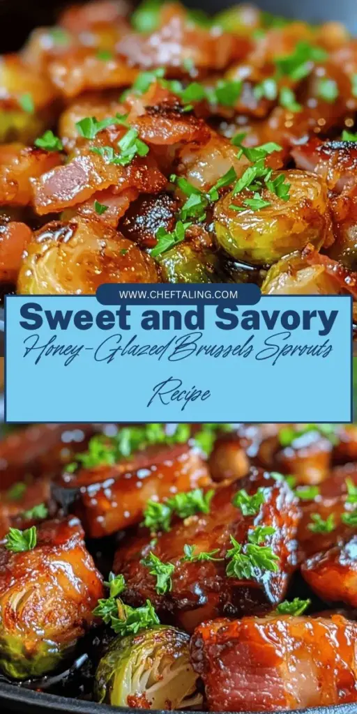 Elevate your side dish game with these Honey-Glazed Brussels Sprouts with Crispy Bacon! This delicious recipe combines the earthy flavors of Brussels sprouts with the sweetness of honey and the savory crunch of bacon, transforming them into a dish even the pickiest eaters will love. Packed with nutrients and bursting with flavor, they make a perfect complement to any main course. Try this delightful dish for your next gathering! #BrusselsSprouts #HoneyGlaze #Bacon #HealthyEating #VegetableRecipes #SideDishIdeas