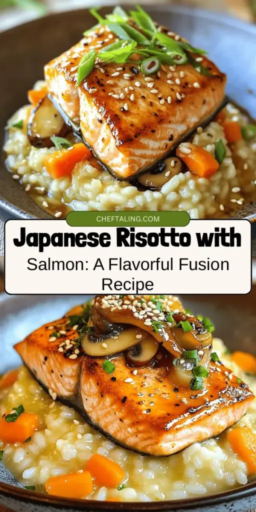 Indulge in the exquisite flavors of Japanese Style Risotto with Seared Salmon, a delightful fusion that marries creamy Italian risotto with the umami of Japanese ingredients. Learn how to elevate your culinary skills by incorporating dashi broth, miso paste, and fresh vegetables into perfectly cooked Arborio rice. This dish is perfect for cozy dinners or impressing guests. Get ready to savor a unique and satisfying meal that celebrates both cultures! #Risotto #SearedSalmon #JapaneseCuisine #CulinaryFusion #Foodie #ComfortFood #HealthyEating