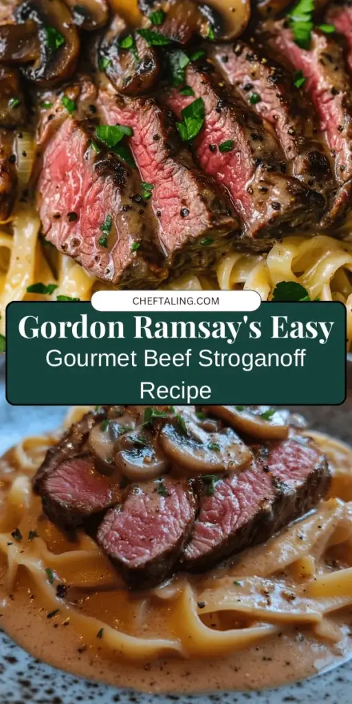 Indulge in Gordon Ramsay's gourmet beef stroganoff, a twist on the classic Russian dish that combines tender beef, creamy sauce, and earthy mushrooms for an unforgettable taste. Perfect for cozy dinners, this recipe elevates comfort food to new heights. Discover the essential ingredients, tips for success, and how to serve it beautifully. Your culinary adventure awaits! #BeefStroganoff #GordonRamsay #ComfortFood #CookingAtHome #RecipeOfTheDay #Foodie #PastaLovers