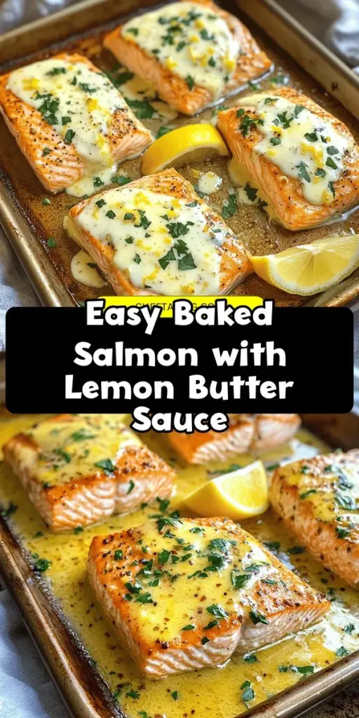 Looking for a delicious and healthy dinner idea? Try this Easy Baked Salmon with Lemon Butter Cream Sauce! This recipe is not only simple to make, but it also packs a flavorful punch that your family will love. With just a few ingredients, you'll have a mouthwatering meal on the table in no time. Perfect for busy weeknights, this dish pairs well with veggies or rice for a complete meal. Click through to discover the full recipe and elevate your salmon game tonight! #SalmonWithCreamSauce #ButterCreamSauce #BakedSalmonLemon #SalmonBaked #HealthySalmonRecipes #EasySalmonRecipes #SalmonDinner #LemonButterSauce #EasyBakedSalmon