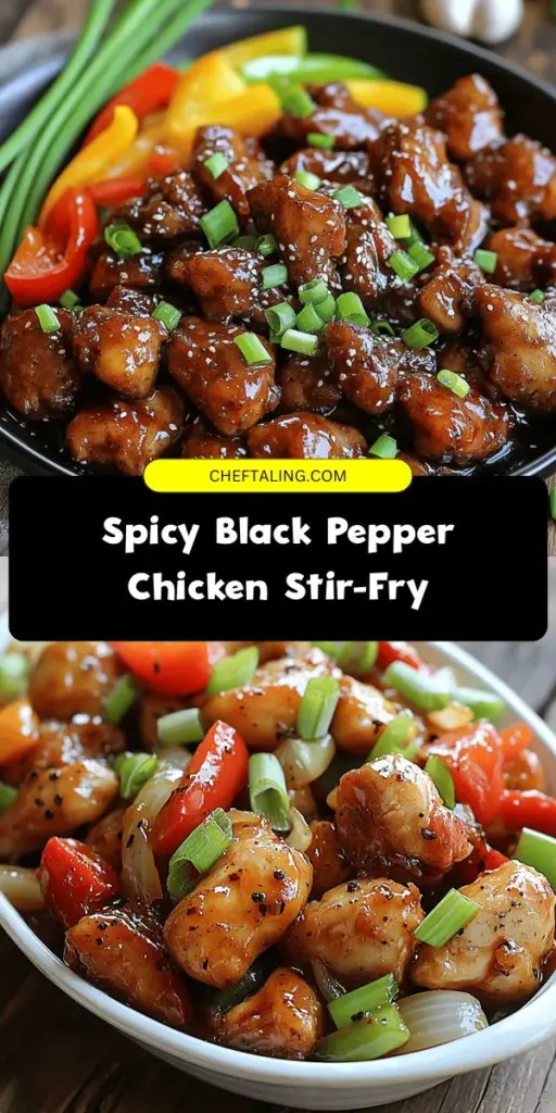 Discover the ultimate recipe for Black Pepper Chicken that will elevate your dinner game! This quick and easy dish combines juicy chicken with a flavorful peppery sauce, perfect for a weeknight meal or special occasion. Packed with bold flavors and simple ingredients, you'll love making this classic favorite at home. Ready to impress your taste buds? Click through to get the full recipe and bring the restaurant experience to your kitchen! #BlackPepperChicken #QuickRecipes #DinnerIdeas #HomemadeCooking #EasyMeals