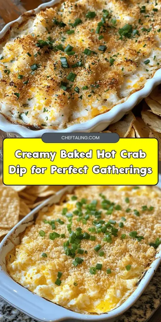 Indulge in the rich, creamy goodness of Creamy Baked Hot Crab Dip, a must-try appetizer that will have everyone coming back for more! With fresh crab meat, a decadent blend of cheeses, and a hint of spices, this dish is perfect for gatherings or cozy nights in. Serve it warm with crackers, bread, or veggies for a delightful experience. Try this crowd-pleaser and impress your guests with its irresistible flavor! #CrabDip #Appetizer #PartyFood #ComfortFood #SeafoodLovers