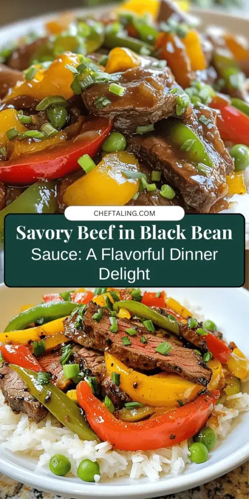 Dive into the delicious world of Savory Beef in Black Bean Sauce, a dish that perfectly balances rich flavors and fresh ingredients. This delightful recipe combines tender beef, umami-packed black bean sauce, vibrant veggies, and aromatic garlic and ginger for an unforgettable meal. Perfect for any occasion, it's easy to make and sure to impress! Try it tonight for a taste of Asian cuisine at home. #BeefInBlackBeanSauce #AsianCuisine #HomeCooking #DeliciousDinner #EasyRecipes