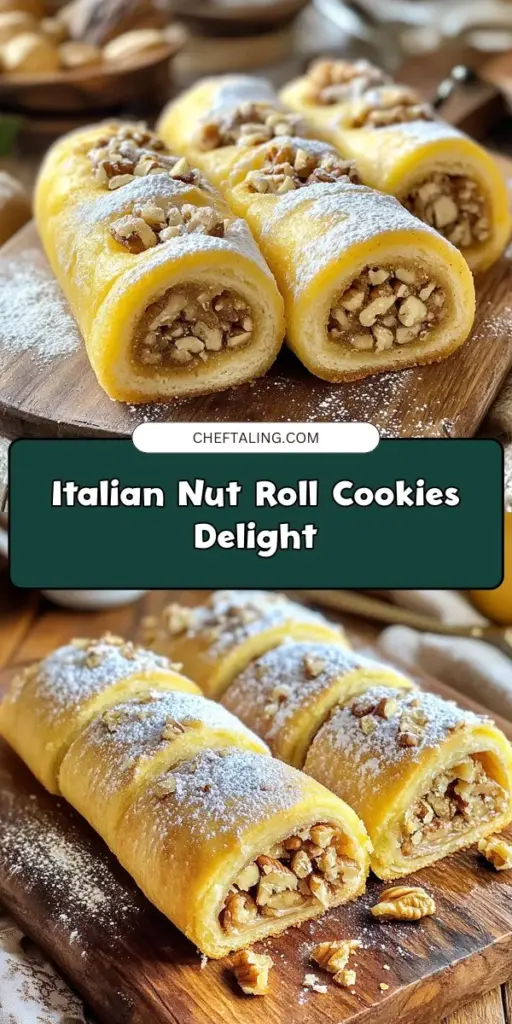 Experience the rich tradition of Italian baking with homemade Nut Roll Cookies! Known as Noci di Cattolica, these delightful cookies are filled with a scrumptious nut mixture, perfect for any festive occasion. Discover their fascinating history, essential ingredients, and easy-to-follow recipe to create these nostalgic treats in your own kitchen. Celebrate the flavors of Italy and bring families together with this beloved classic! #ItalianBaking #NutRollCookies #HomemadeTreats #FamilyRecipes #FestiveDesserts #BakingTraditions