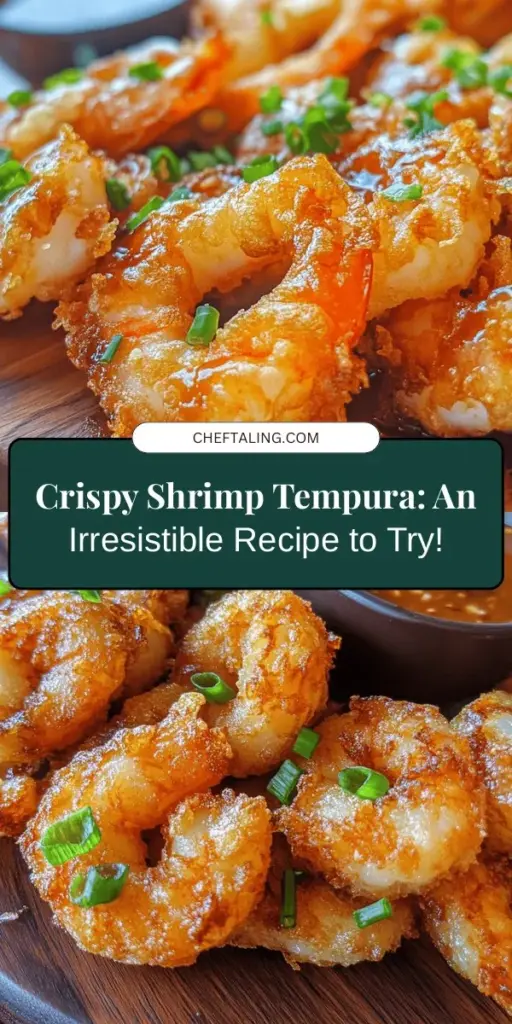 Dive into the delicious world of homemade shrimp tempura with this easy and crispy recipe! Learn the art of creating light, fluffy batter that perfectly coats succulent shrimp for a satisfying crunch. With high-quality ingredients and simple techniques, your meal will impress everyone at the table. Whether as an appetizer or a main course, this dish is sure to tantalize your taste buds. Get ready to indulge! #ShrimpTempura #CrispyTempura #JapaneseCuisine #HomemadeDelight #SeafoodLovers