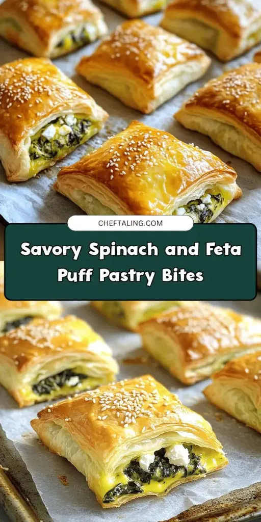 Indulge in the deliciousness of Savory Spinach and Feta Stuffed Puff Pastry! This delightful recipe combines fresh, sautéed spinach and creamy feta cheese, all enveloped in flaky puff pastry. Perfect for appetizers, parties, or a comforting snack, these pastries are packed with flavor and nutrients. Discover how to make this versatile dish that will impress your guests and satisfy your cravings! #SpinachPuffPastry #Feta #SavorySnacks #PartyAppetizers #HomemadeDeliciousness