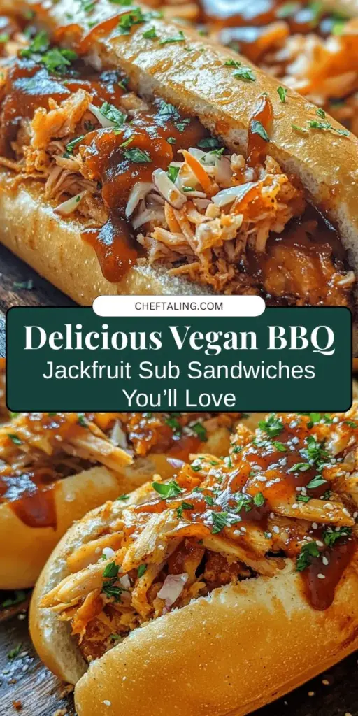 Discover the delicious world of plant-based cooking with Vegan BBQ Shredded Jackfruit Meat Sub Sandwiches! This recipe turns young green jackfruit into a mouthwatering filling that mimics the texture of pulled pork, perfect for any occasion. Low in calories and packed with nutrients, this dish is sure to please vegans and meat lovers alike. Try it for your next picnic or game day! #VeganRecipes #Jackfruit #PlantBased #BBQSandwiches #HealthyEating #MeatlessMeals