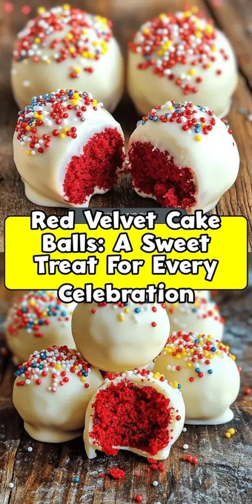 Indulge in the sweetness of Crimson Delight Red Velvet Cake Balls, a fun and portable twist on the classic red velvet cake! With their creamy filling and luscious white chocolate coating, these bite-sized treats are perfect for any celebration or as a delightful gift. Discover the rich history of red velvet and get step-by-step instructions to create these decadent delights. Perfect for parties or a sweet treat at home! #RedVelvet #Dessert #Baking #CakeBalls #SweetTreats #PartyFood