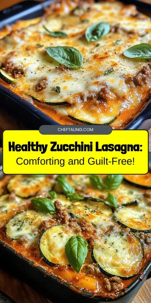 Discover the joy of healthy comfort food with Zucchini Lasagna! This delicious twist on the classic dish replaces traditional pasta with tender zucchini, paired with lean ground turkey and creamy cheeses. Enjoy all the comforting flavors without the guilt, making it perfect for health-conscious families. Dive into this easy, flavorful recipe that's nutritious and satisfying! Try it tonight! #ZucchiniLasagna #HealthyEating #ComfortFood #LowCarb #HealthyRecipes #MealPrep #Nutrition