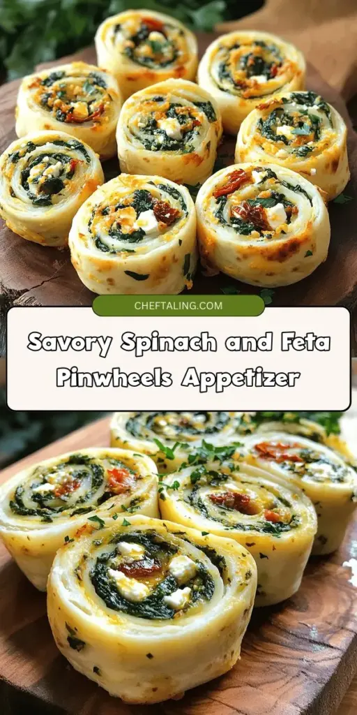 Looking for a crowd-pleasing appetizer? Try these Savory Spinach & Feta Pinwheels! Easy to make and packed with flavor, they cater to various dietary preferences, making them perfect for any gathering. With delicious ingredients like spinach, feta, cream cheese, and sun-dried tomatoes, these bites are healthy and satisfying. Serve them at parties or as a snack and enjoy their vibrant taste! #Pinwheels #Appetizer #HealthyEating #Spinach #Feta #SnackIdeas #PartyFood