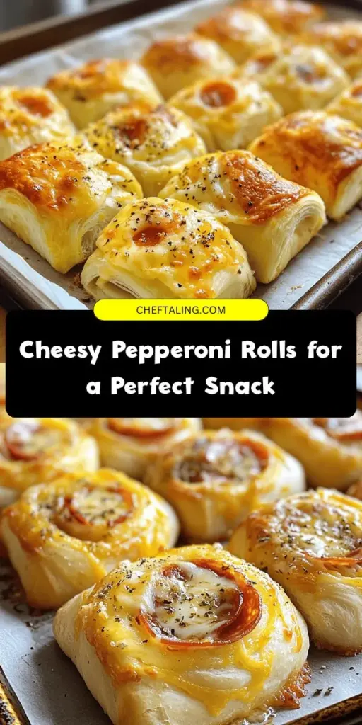 Discover the cheesy goodness of homemade pepperoni rolls, a West Virginia favorite! These delicious snacks feature crispy dough filled with spicy pepperoni and gooey mozzarella cheese. Perfect for any occasion, they're quick and easy to make, even for beginners. Whether you enjoy them plain or dipped in marinara, they’re sure to be a hit! Try customizing them with different cheeses or spices for your own twist. #PepperoniRolls #CheesyDelight #SnackIdeas #HomemadeGoodness #EasyRecipes #Appetizers