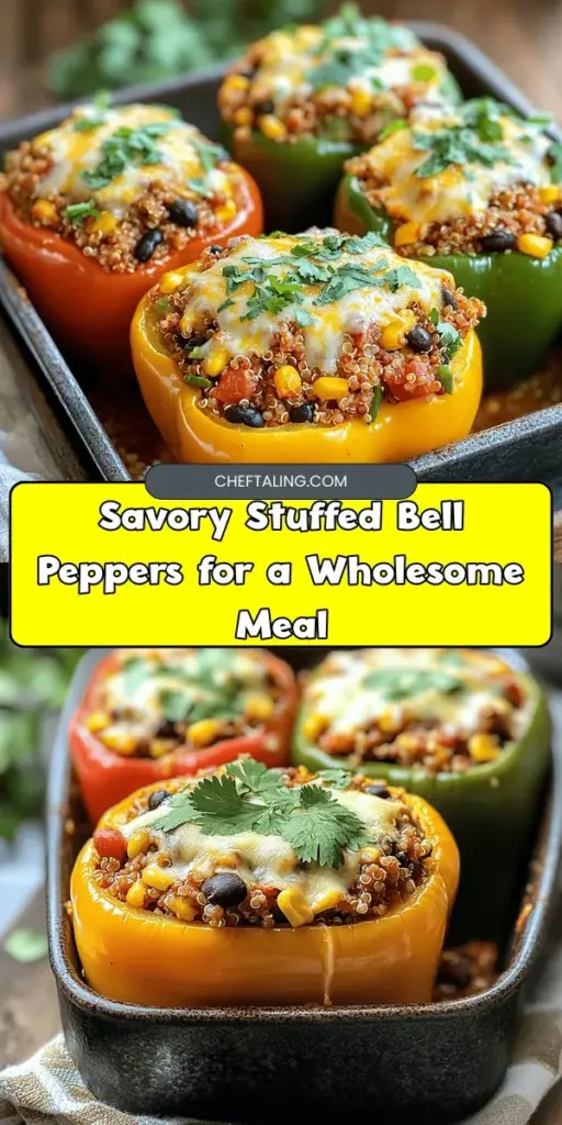 Discover the irresistible charm of savory stuffed bell peppers! This healthy and colorful dish is perfect for any occasion, offering a delightful mix of flavors and textures. Fill these edible bowls with nutritious ingredients like ground turkey or beans, rice or quinoa, and a burst of cheese. Ideal for family dinners or impressing guests, stuffed bell peppers are a versatile and wholesome meal choice. Let's get cooking! #StuffedPeppers #HealthyEating #MealPrep #RecipeIdeas #ComfortFood