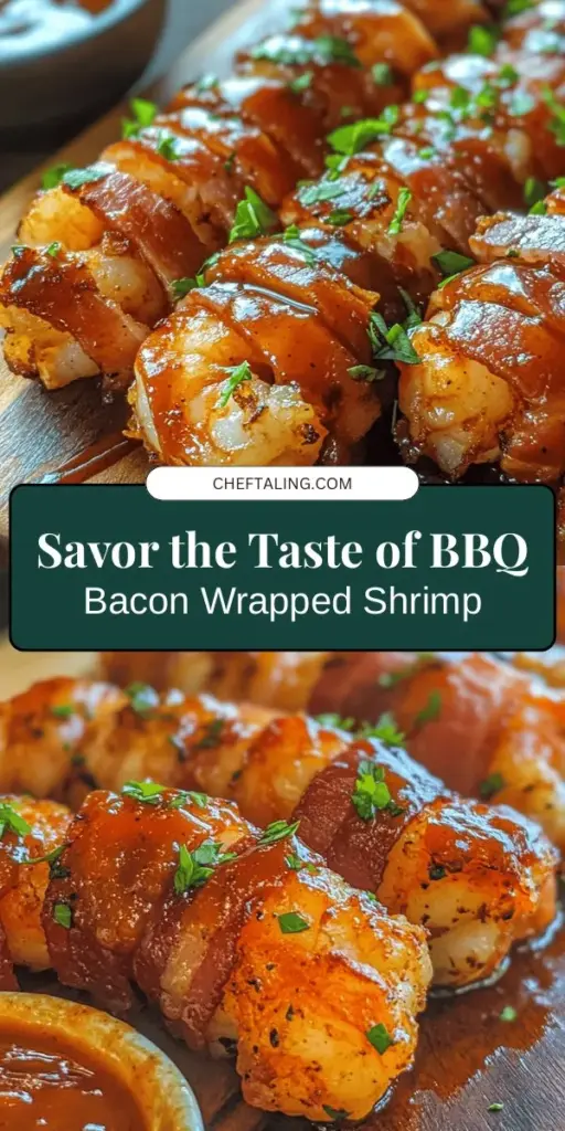 Elevate your summer gatherings with BBQ Bacon Wrapped Shrimp! This mouthwatering dish combines succulent shrimp and crispy bacon, all glazed in a flavorful BBQ sauce. Perfect for cookouts or family meals, it's easy to prepare and a true crowd-pleaser. Follow our guide to master this delicious recipe and impress your guests. Don’t forget to pair it with refreshing sides for an unforgettable feast! #BBQBaconWrappedShrimp #Cooking #Grilling #SummerRecipes #SeafoodDelight #PartyFood