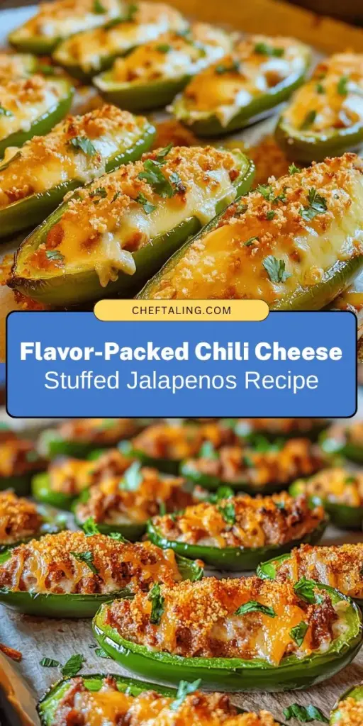 Spice up your appetizer game with Daring Chili Cheese Stuffed Jalapenos! These perfect bites bring together the heat of jalapenos and a creamy, cheesy filling, making them ideal for any gathering or cozy night in. Easy to customize, you can cater to varying tastes—add ground meat, switch up the cheeses, or make them vegetarian. Follow our simple steps for a mouthwatering treat that will impress friends and family. #StuffedJalapenos #Appetizers #SpicySnacks #CheesyGoodness #PartyFood